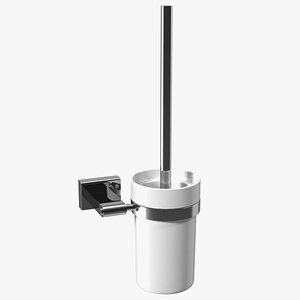 3D Toilet Brush Holder Wall Mounted Chrome model