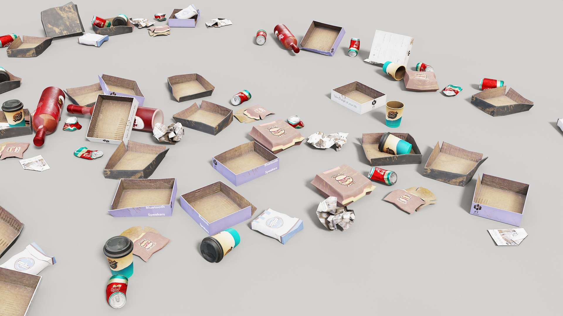 3D Model Trash-Debris Kit - PBR Game Ready - TurboSquid 2135201