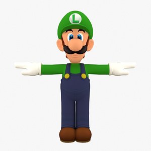 3D model Luigi - Super Mario 3D World