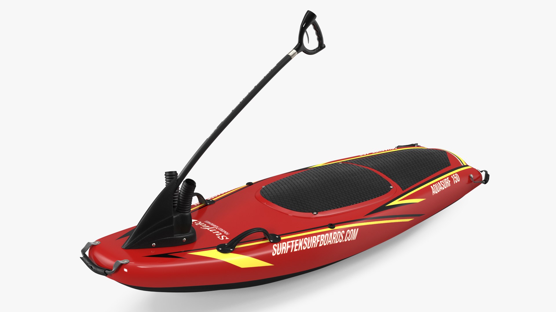 Surftek Aquasurf Jet Surfboard Red 3D model preview