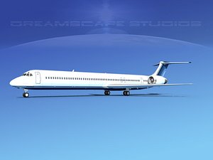 3d model md-90 jet commercial