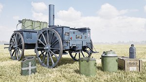 3D model WWII German Field Kitchen