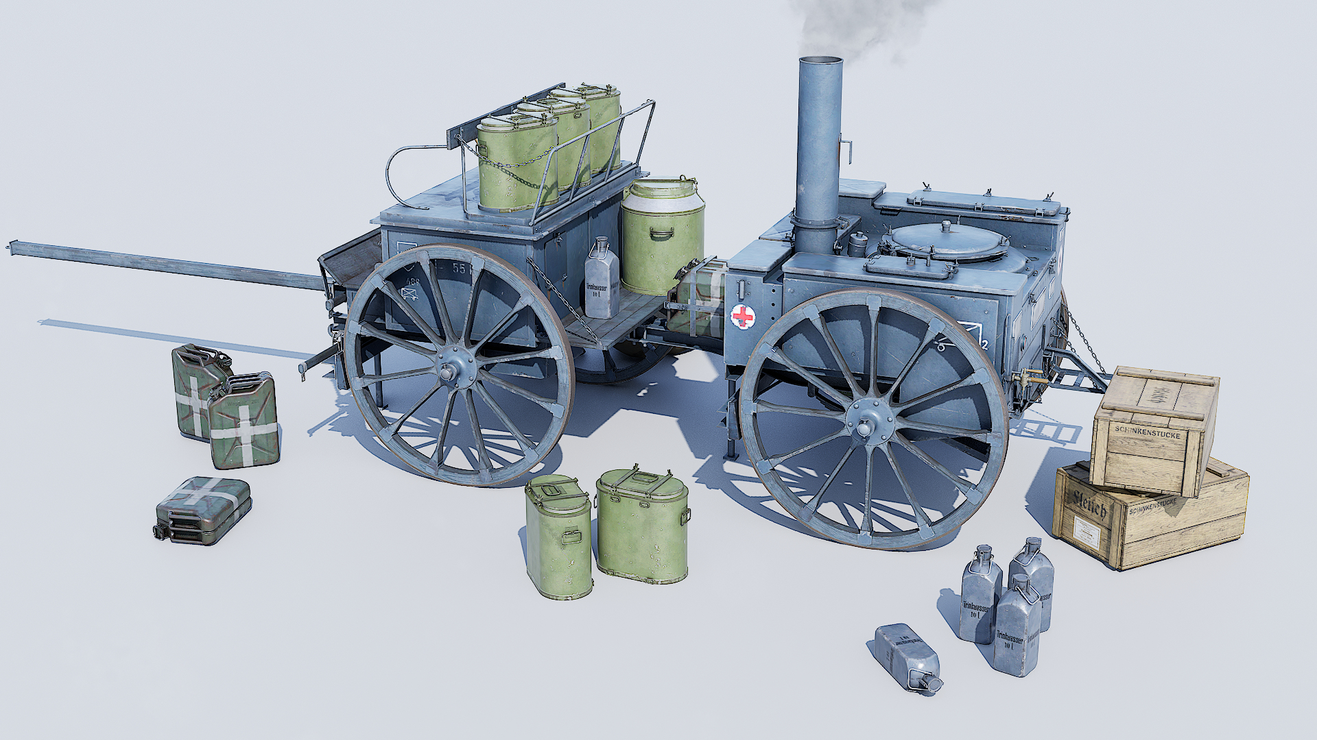 3D Model WWII German Field Kitchen - TurboSquid 2520480