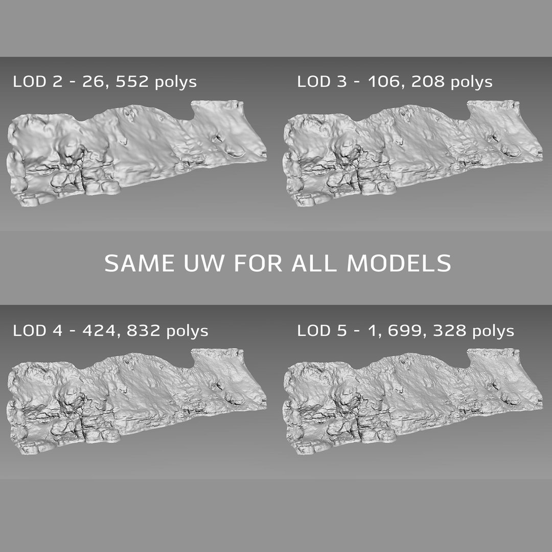 3D clif clay model - TurboSquid 1229489