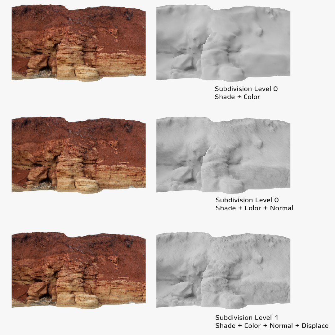3D clif clay model - TurboSquid 1229489