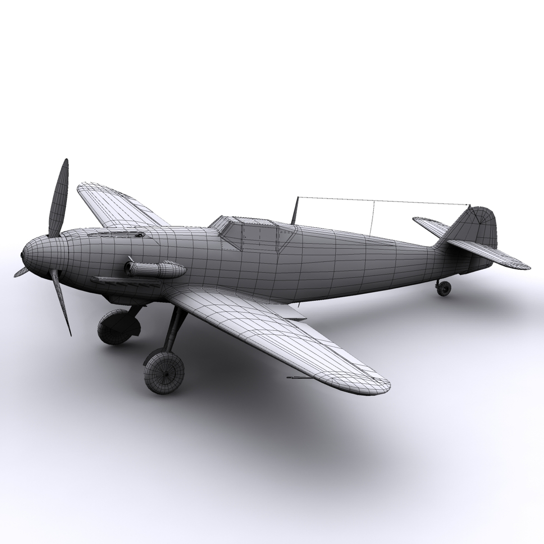 3d german marseille bf-109 f4 model