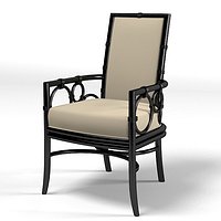 mcguire baker laura kirar upholstered arm chair armchair  m-283 modern contemporary dining