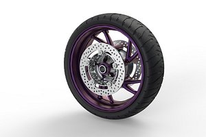 3D model motorcycle wheels
