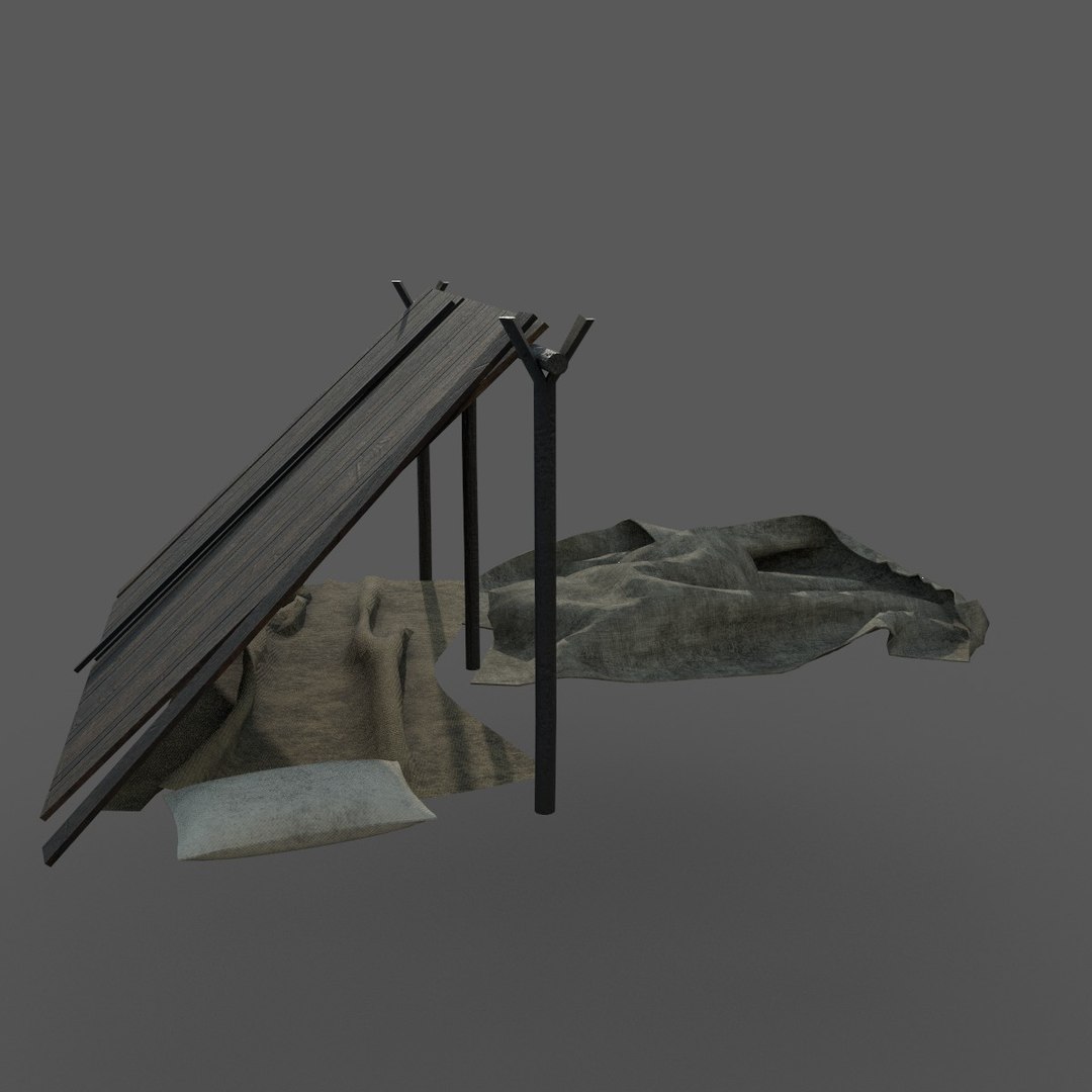 3D Bushcraft Shelter Model - TurboSquid 1486179