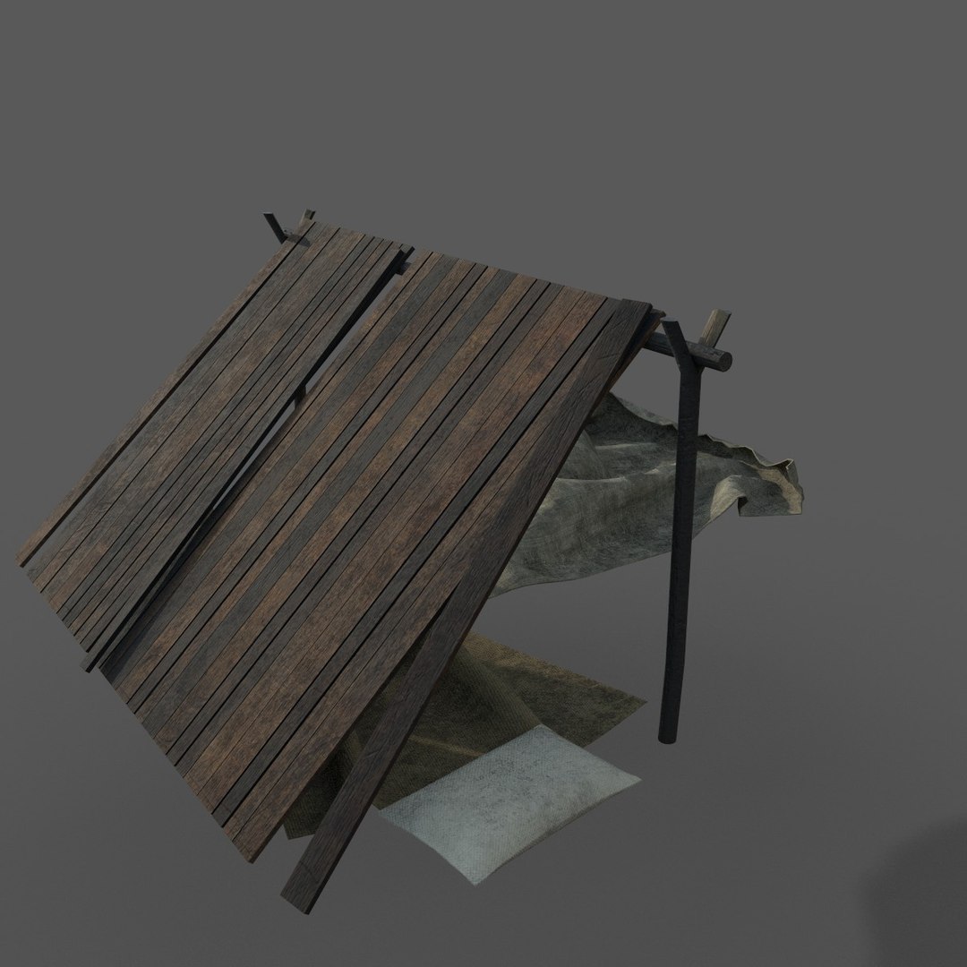 3D Bushcraft Shelter Model - TurboSquid 1486179