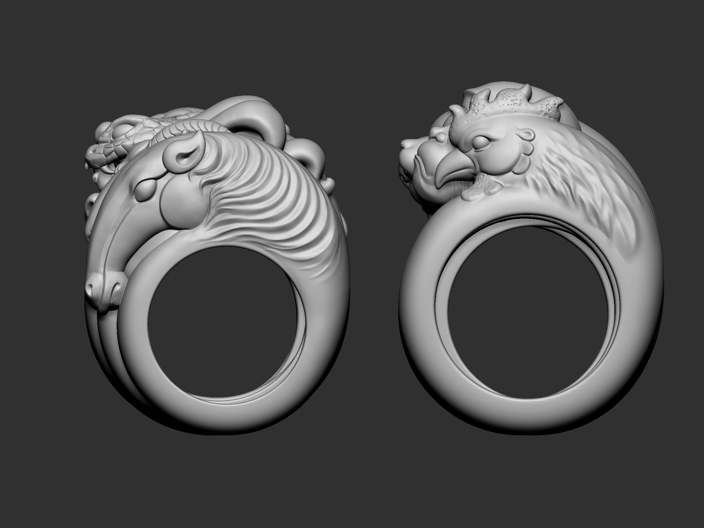 3D 12 Animal Rings Model - TurboSquid 2172269