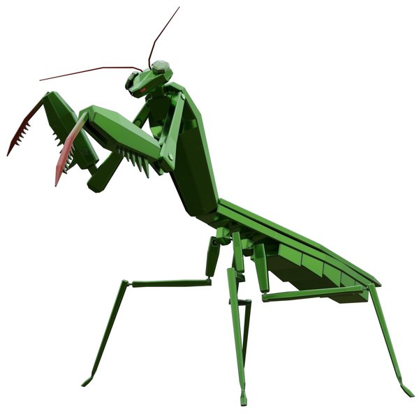 3d model praying mantis