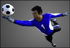 3D Asian Football Soccer GoalKeeper