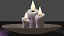 Animação de objeto 3D de vela