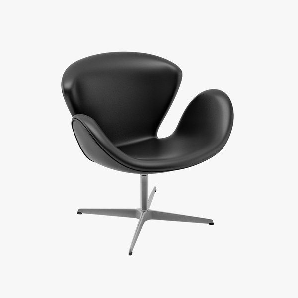 3d model arne jacobsen swan chair