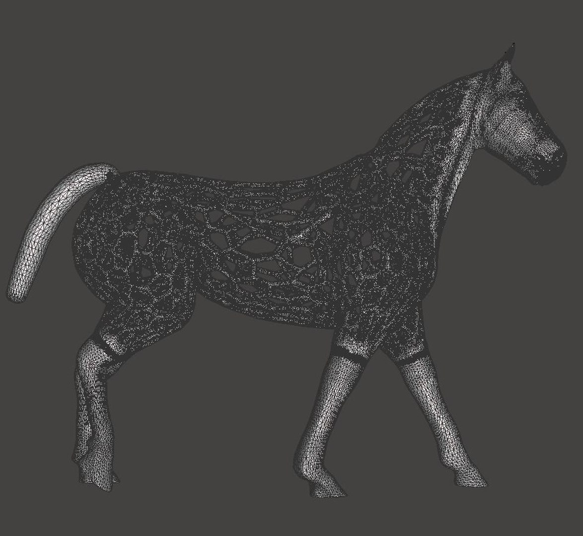 3D model printable horse https://p.turbosquid.com/ts-thumb/8H/2kNTjs/kNbEwrCO/voronoihorsewireframe/jpg/1561083833/1920x1080/fit_q87/92804e1299a62c99f43400b4ef77975afc91d84f/voronoihorsewireframe.jpg