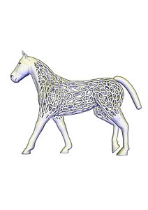 big voronoi stytle horse