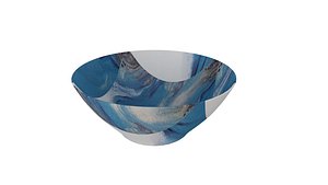 3D Bowl in Bluish Pattron model