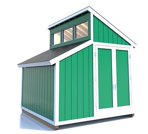 shed clerestory windows 3d model