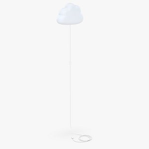 3D Wall Lamp for Children IKEA UPPLYST Cloud White model