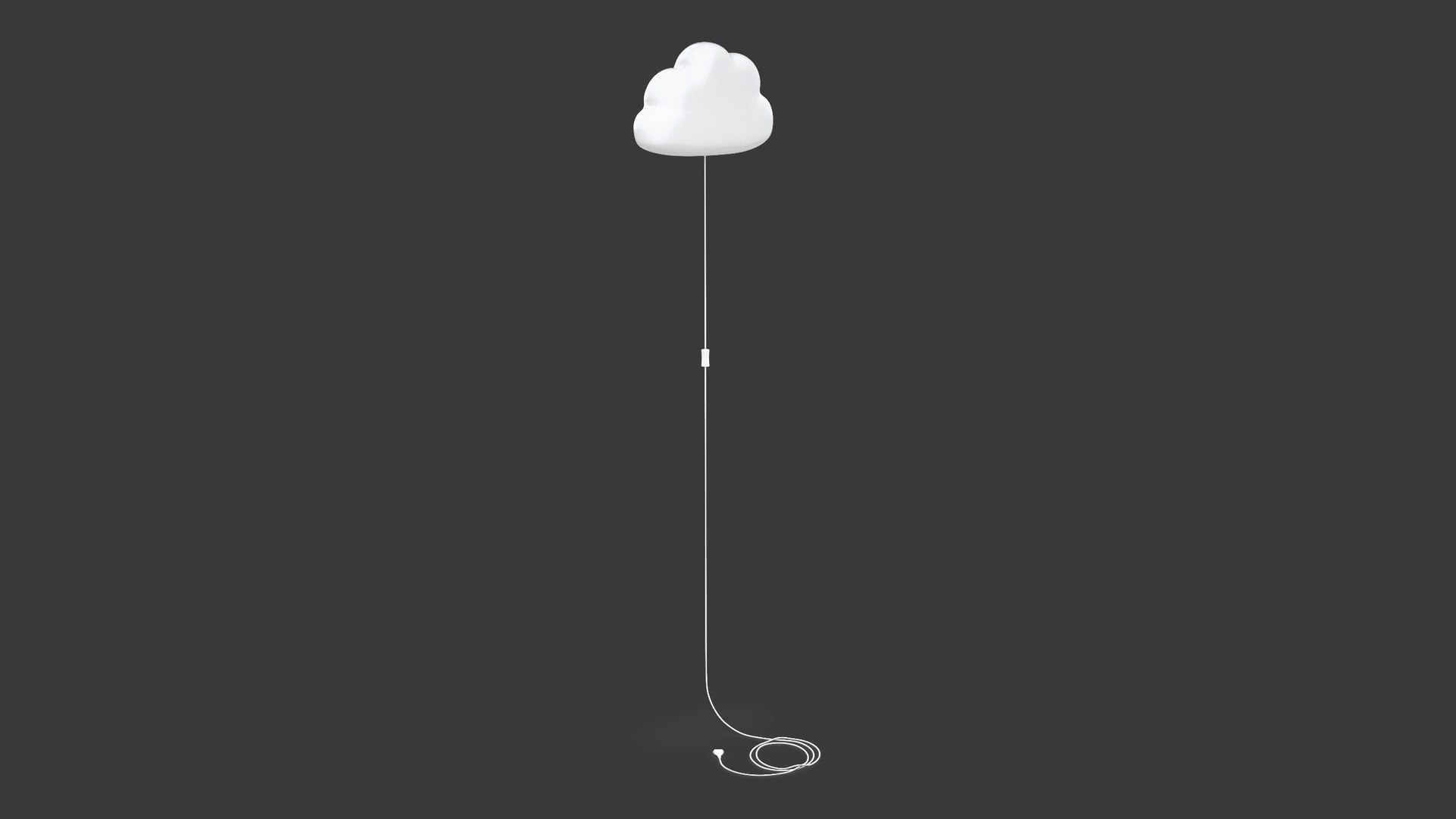 Wall Lamp for Children IKEA UPPLYST Cloud White 3D model preview