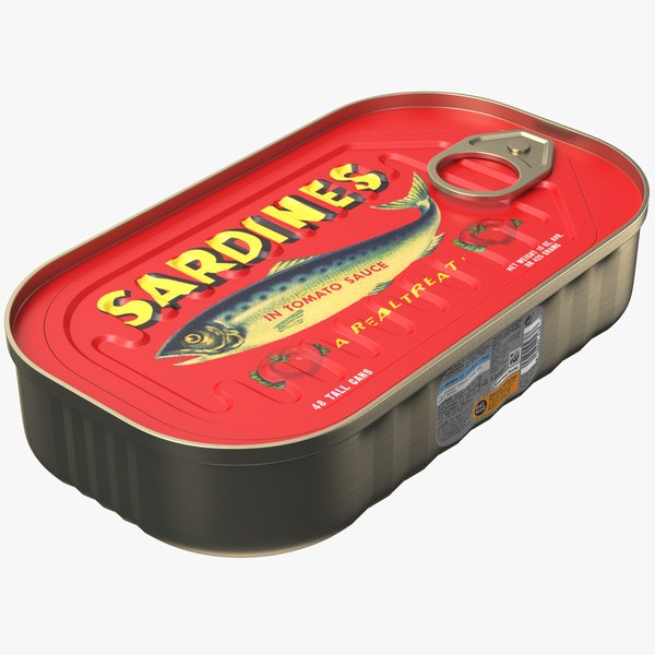 3D Detailed Sardines Tin Can model