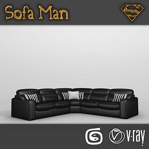 3d california corner sofa