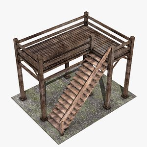 3ds max wooden terrace