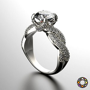 engagement ring 3d model