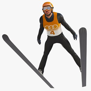 Male Ski Jumper Animated HQ Standard License