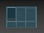 Silicone Glazed Curtain Wall Window  Modular Low Poly 3D Model