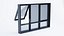 Silicone Glazed Curtain Wall Window  Modular Low Poly 3D Model