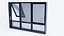 Silicone Glazed Curtain Wall Window  Modular Low Poly 3D Model