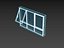 Silicone Glazed Curtain Wall Window  Modular Low Poly 3D Model