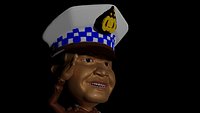 Indonesian highway police caricature