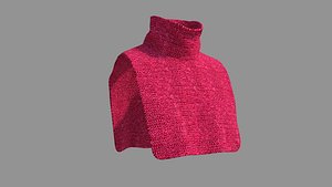Scarf - High Neck Collar 3D model