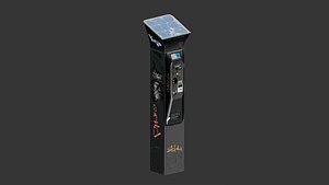 Parking meter with solar panel and display