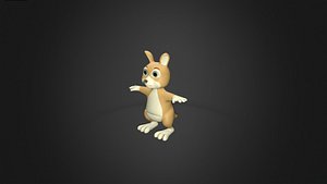 3D Asset - Cartoons - Animal Kangaroo Baby Rigged model