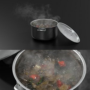 Boiling Soup Animated VDB For Blender 3D model