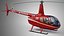 Vermelho da turbina do helicóptero Robinson R66