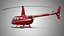 Vermelho da turbina do helicóptero Robinson R66