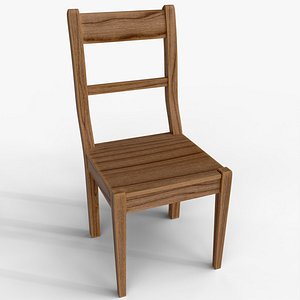 Realistic Wooden Furniture Chair model