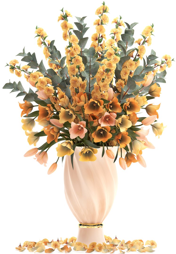 Bouquet spring flowers tulips 3D model - TurboSquid 1285080
