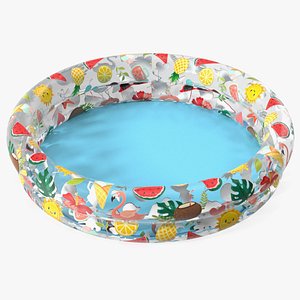 3D Inflatable Swimming Pool Tropical Style model