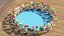 Piscina gonfiabile in stile tropicale