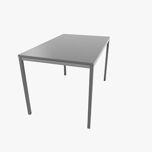 Table Minimalist Dining Table - Grey Metal Frame