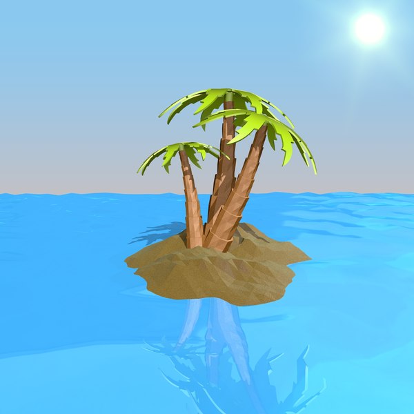 3d floating island