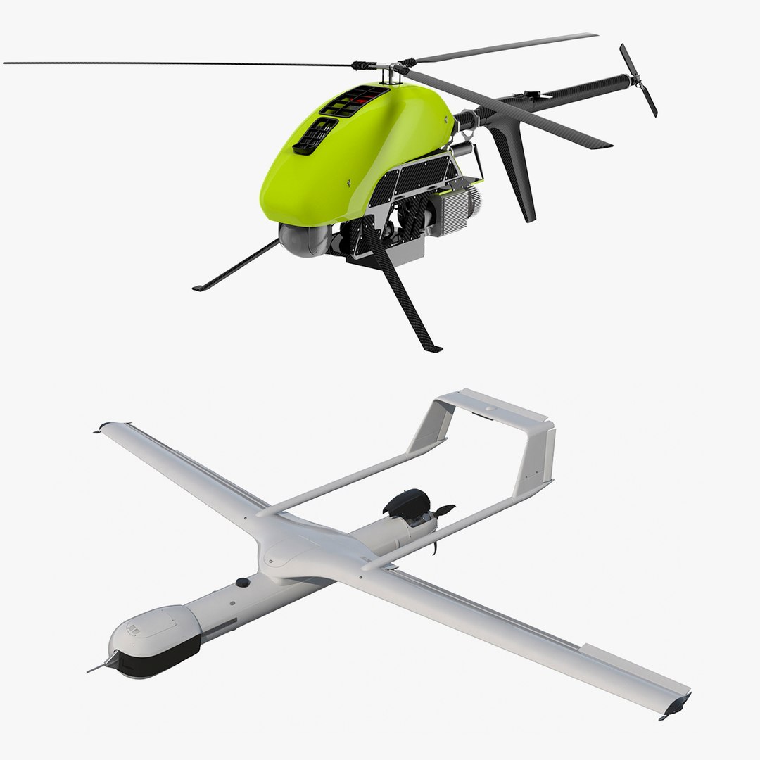 UAV Drone Collection 3D model preview