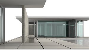 3D Barcelona Pavillion model