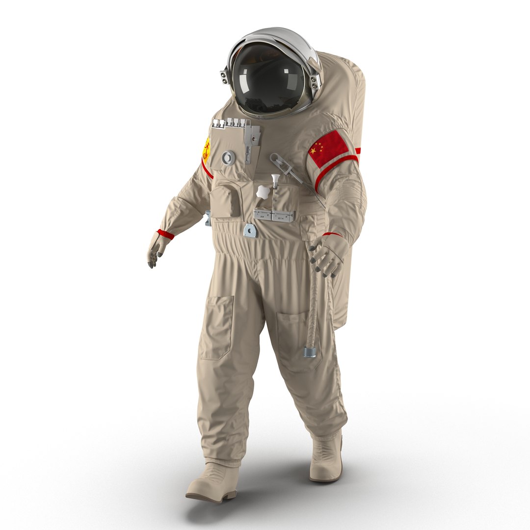 Chinese Space Suit Feitian Rigged 3D model preview